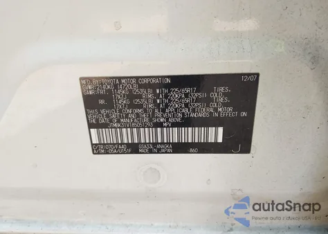 2008 Toyota Rav4 Limited V6 from USA, damaged, VIN JTMBK31V185051293